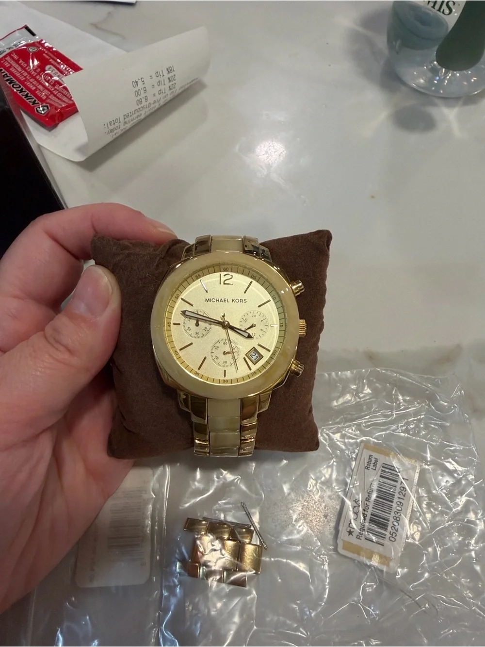 Michael Kors Gold Womens Chronograph Bracelet Watch